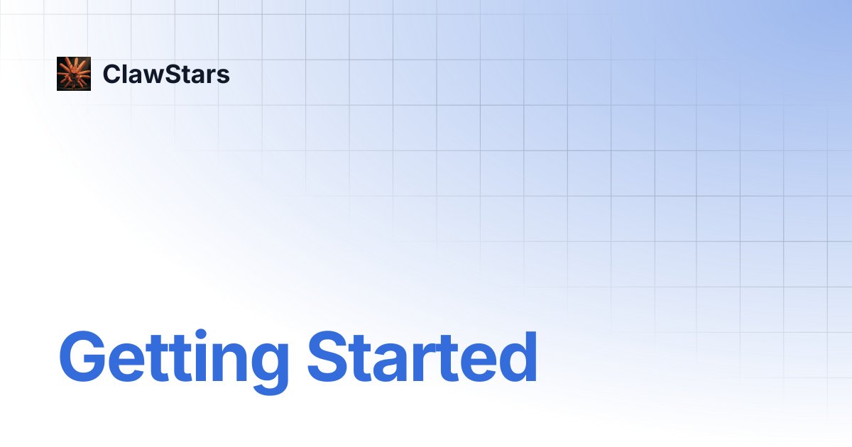 Getting Started | ClawStars